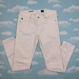 AG white skinny jeana